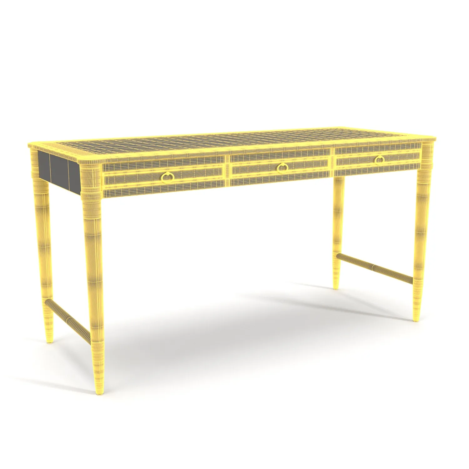 Washed Wood Desk PBR 3D Model_07